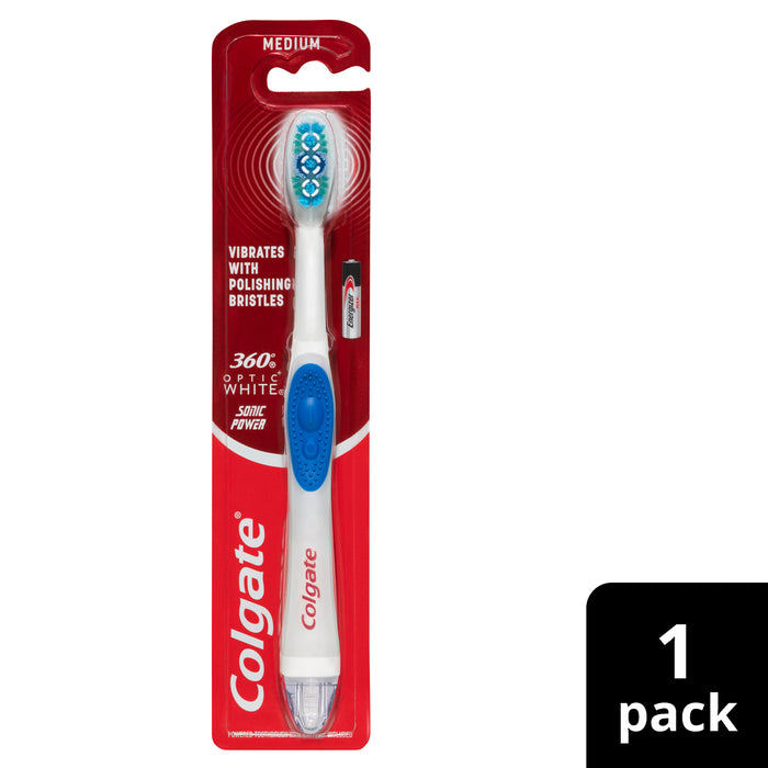 Colgate Toothbrush Optic White Sonic Power Medium 1 Pack
