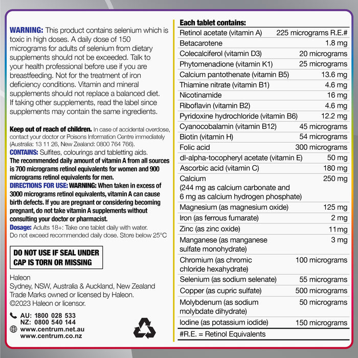 Centrum For Men 50+ Tablets 60.