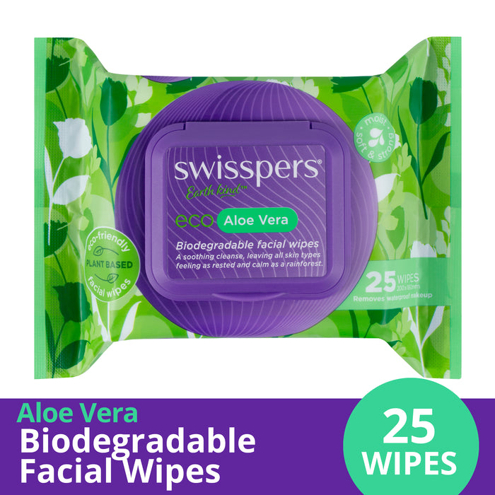 Swisspers Eco Aloe Vera Wipes 25 Pack