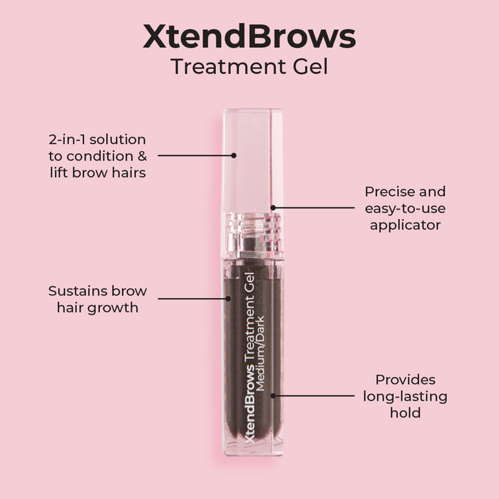 MCo Beauty Xtend Brows Treatment Gel Medium/Dark