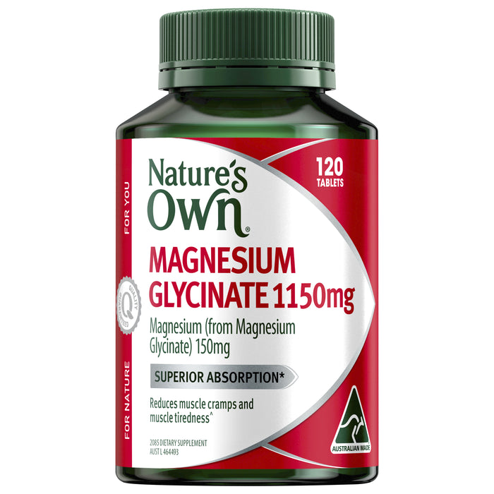 Nature's Own Magnesium Glycinate 1100mg 120 Tablets