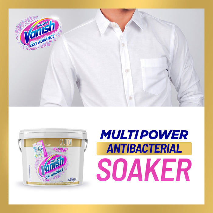 Vanish Napisan Oxi Action Gold Multi-power Laundry Booster Powder 3KG