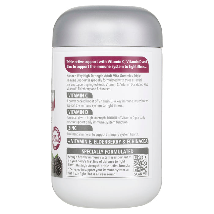 Nature's Way Adult Vita Gummies High Strength Triple Immune Support 50 Gummies