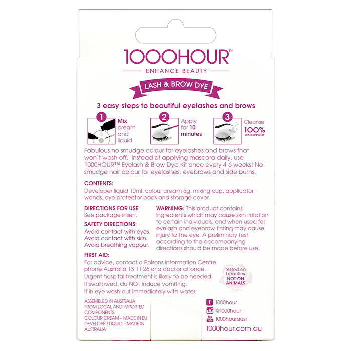 1000 Hour Eyelash and Brow Dye Kit Black