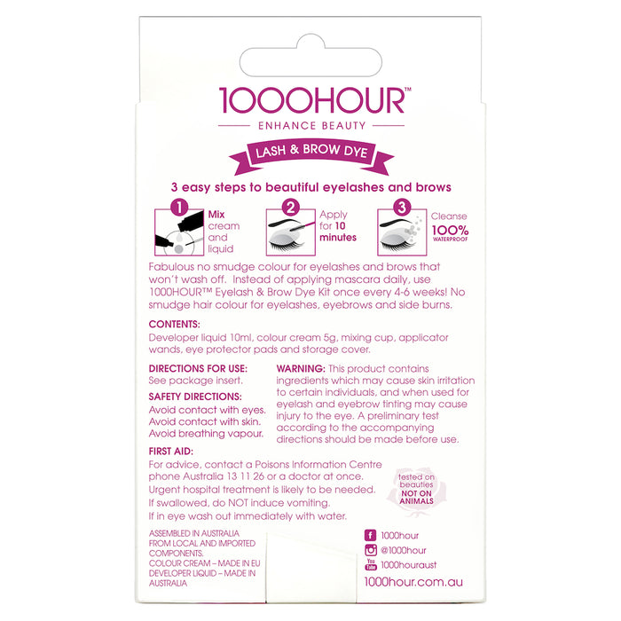 1000 Hour Eyelash and Brow Dye Kit Blue/Black