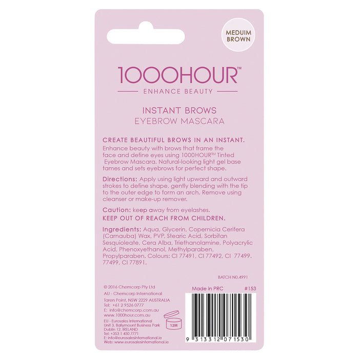 1000 Hour Instant Brows Mascara Medium Brown