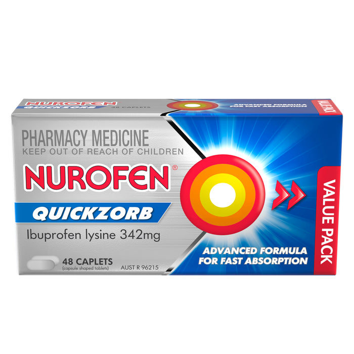 Nurofen Quickzorb Pain Relief Caplets 48 Pack
