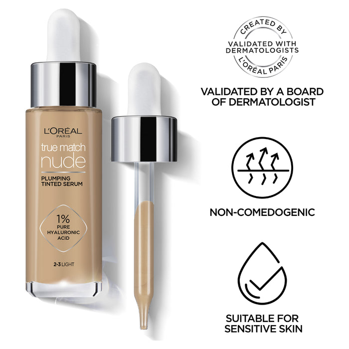 L'Oreal True Match Nude Plumping Tinted Serum 10-12 Very Deep