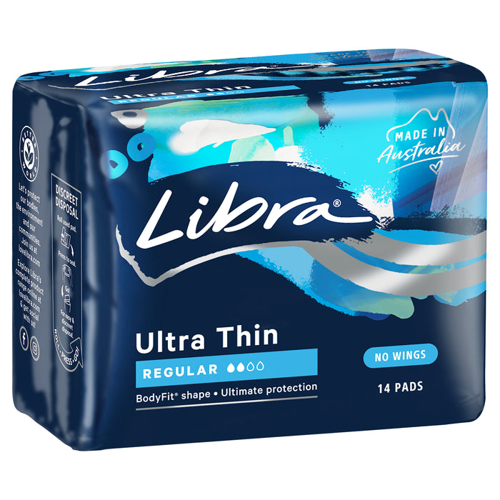 Libra Ultra Thin Pads Regular 14 Pack.