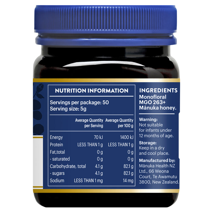 Manuka Health Manuka Honey MGO 263+ UMF10 250g (NOT For sale in WA)