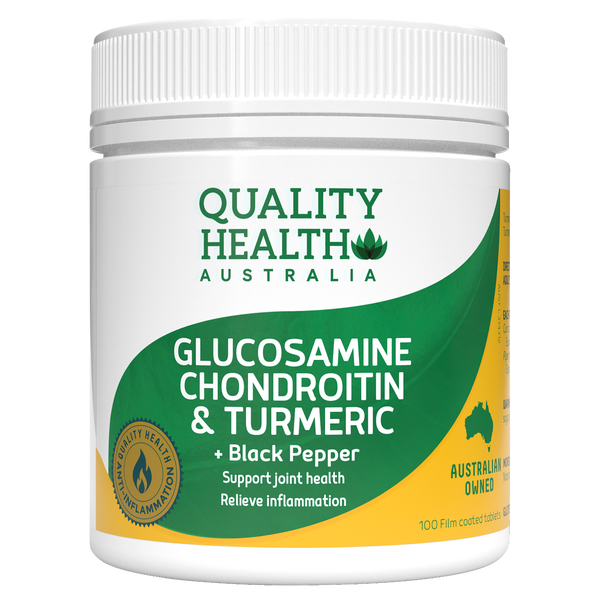 Quality Health Glucosamine Chondroitin Turmeric 100 Tablets