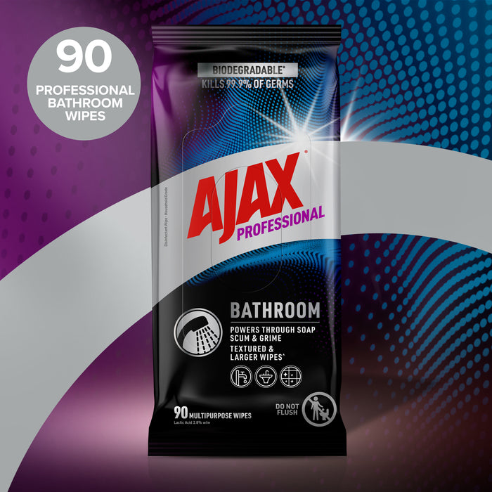 Ajax Bathroom Professional Wipes 90 Pack