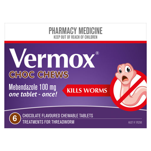 Vermox Choc Chews 6.