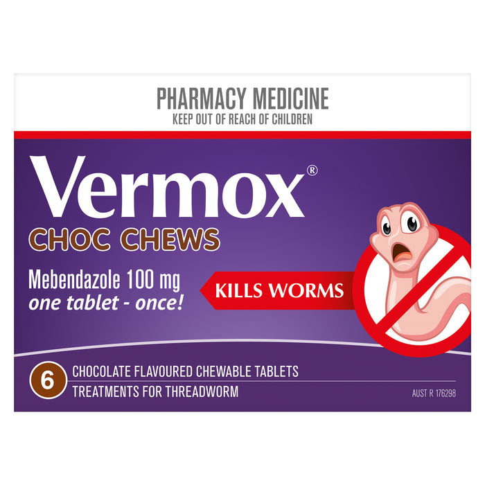 Vermox Choc Chews 6.