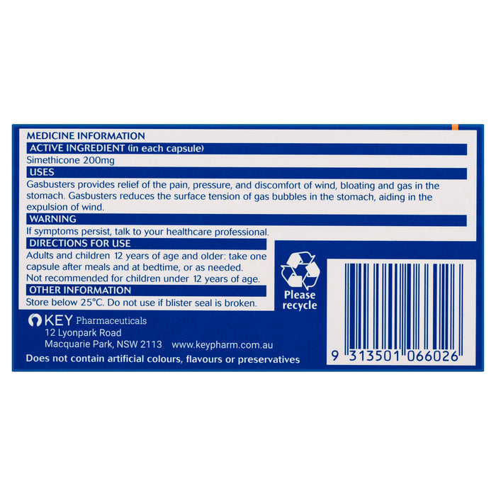 Gas Busters 24 Capsules.