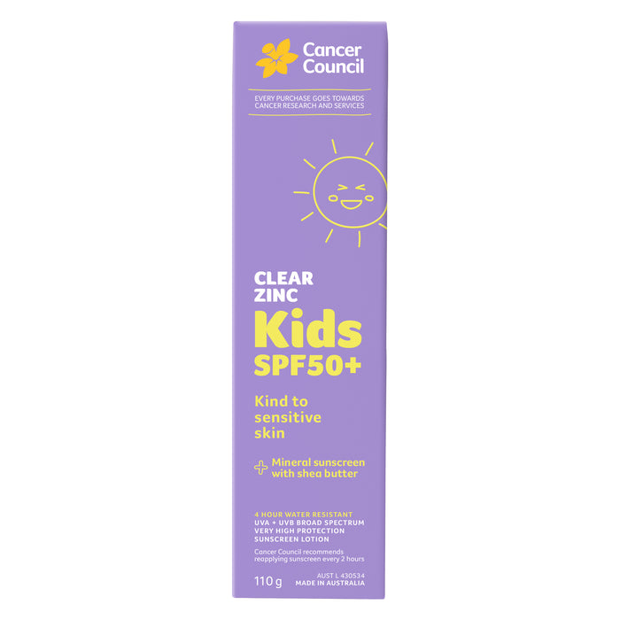 Clear Zinc Kids Sunscreen SPF50+ 110g