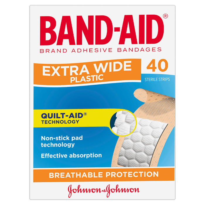 Band-Aid Adhesive Strips Extra Wide 40.