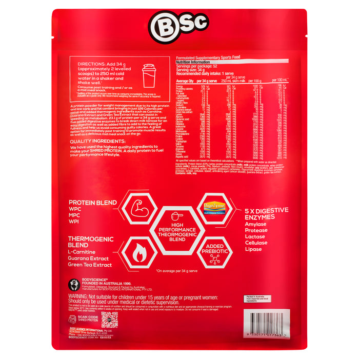 BSC Shred Protein Chocolate 1.8kg