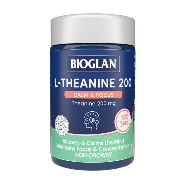 Bioglan L-Theanine Calm + Focus 60 Capsules