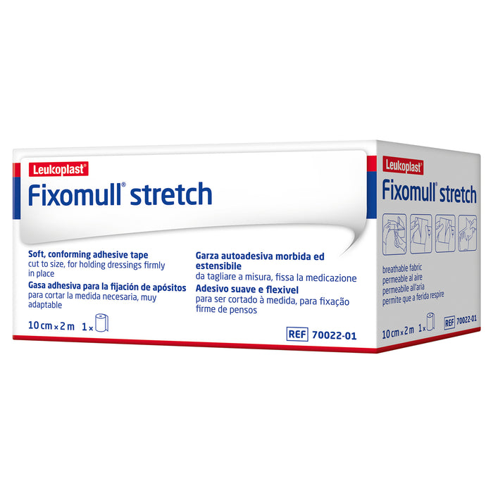 FIXOMULL Stretch 10cm x 2m White Box.