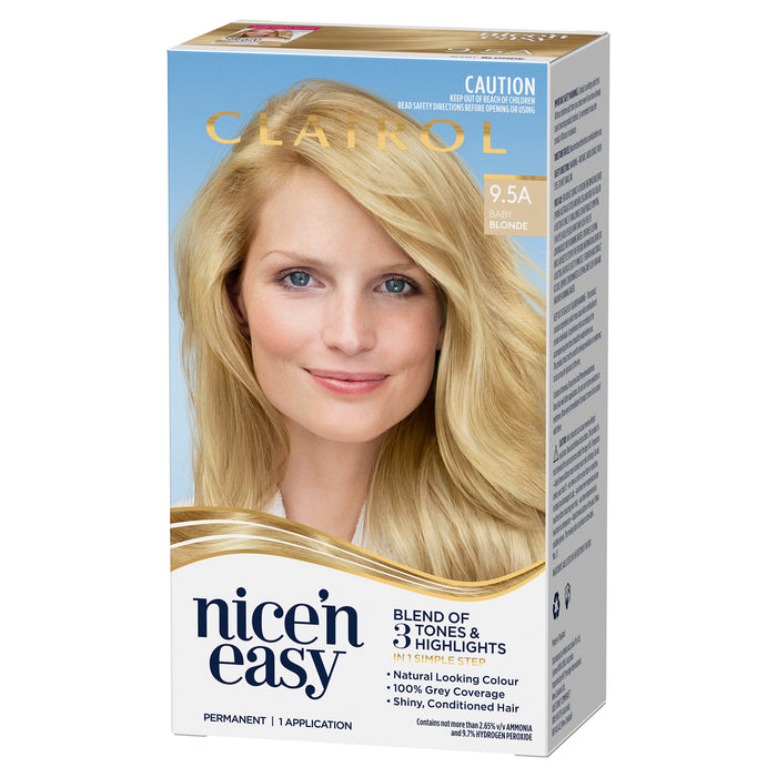 Clairol Nice N Easy 9.5A Natural Baby Blonde.