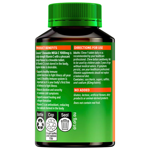Cenovis Mega C 1000mg Orange Flavour Value Pack 60 Tablets