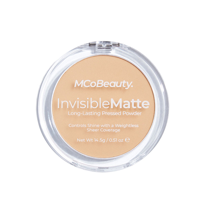 MCo Beauty Invisible Matte Long Lasting Pressed Powder Natural Beige