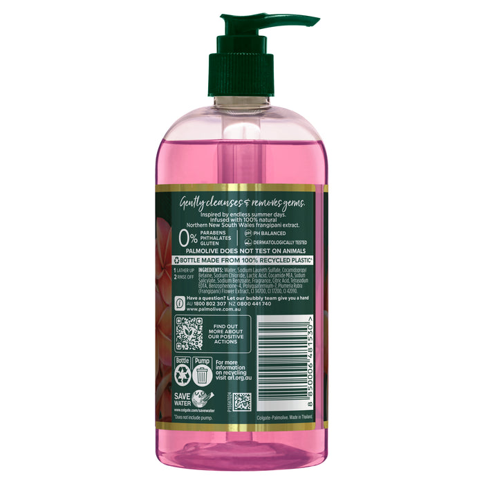 Palmolive Luminous Oils Hand Wash Northern NSW Frangipani & Coconut 500ml.