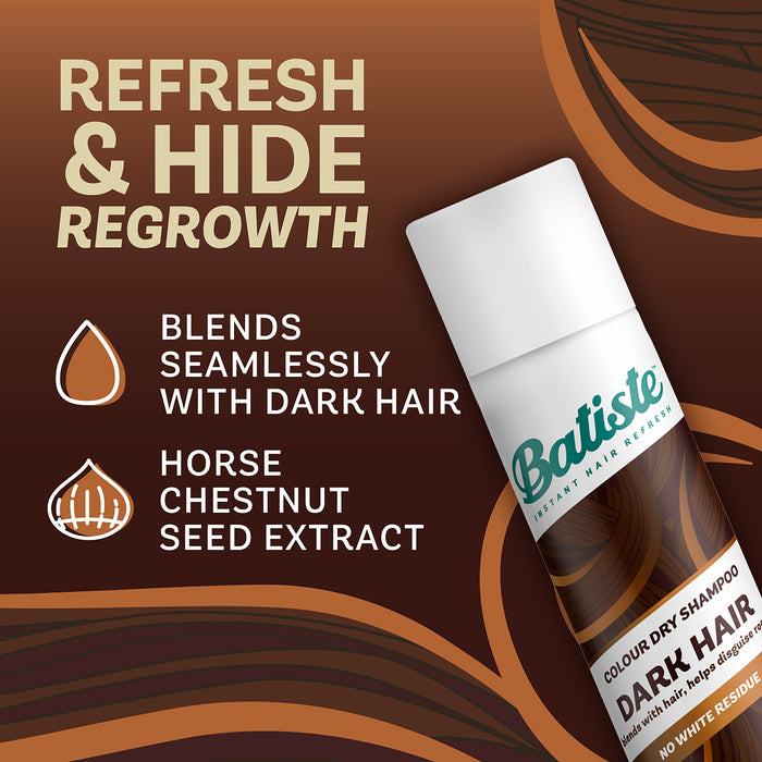 Batiste Dry Shampoo Divine Dark 200ml.