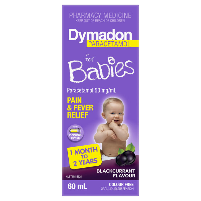 Dymadon for Babies Blackcurrant 1 Month - 2 Years 60ml