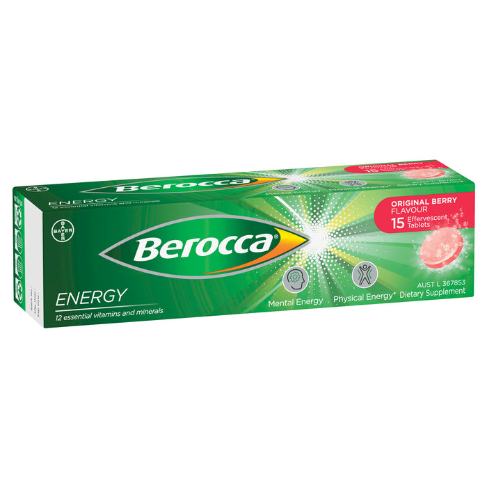 Berocca Energy Original Berry Effervescent Tablets 15