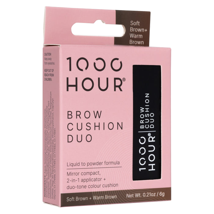 1000 Hour Brow Cushion Duo Soft Brown - Warm Brown.