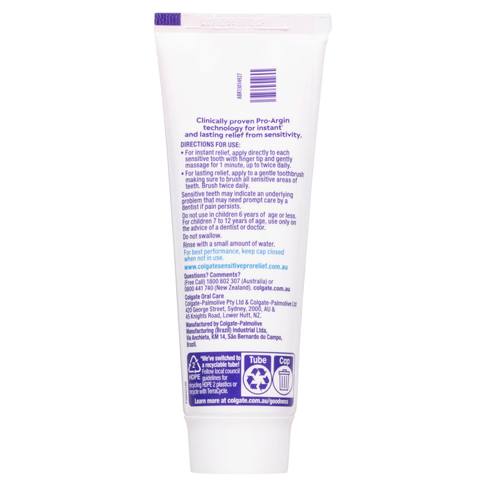 Colgate Toothpaste Sensitive Pro Relief White 110g