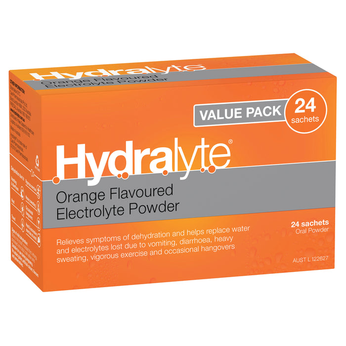 Hydralyte Sachets Orange 4.9g x 24