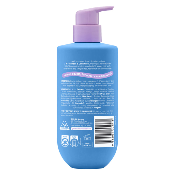 Gaia Natural Kids Organic Argan Shampoo & Conditioner 350ml