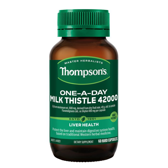 Thompson's One-a-day Milk Thistle 42000mg 60 Capsules.