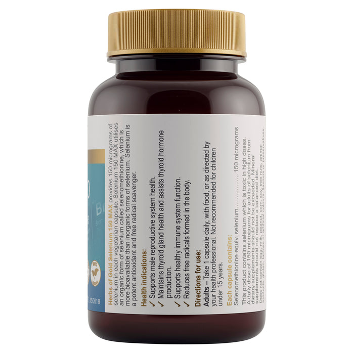 Herbs Of Gold Selenium 150 MAX 60 Veg Capsules