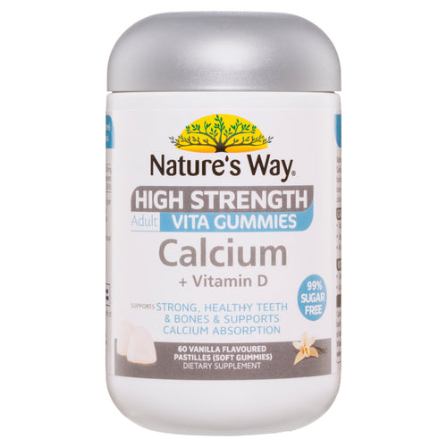 Nature's Way Calcium High Strength Sugar Free 60 Gummies