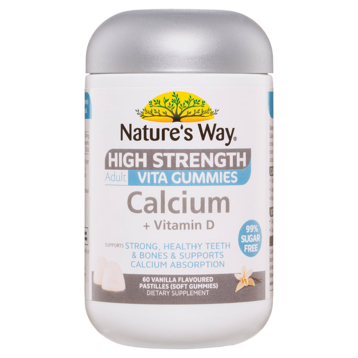 Nature's Way Calcium High Strength Sugar Free 60 Gummies