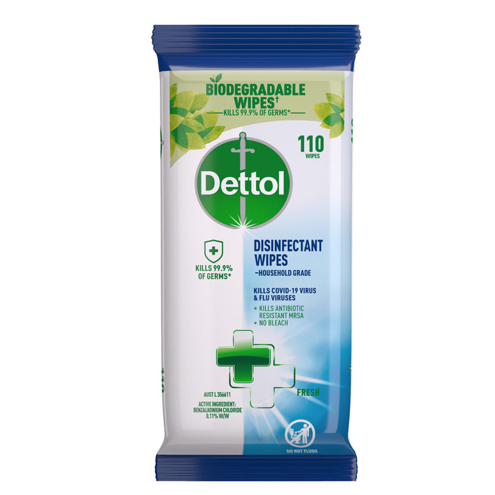 Dettol Disinfectant Wipes Fresh 110 Wipes