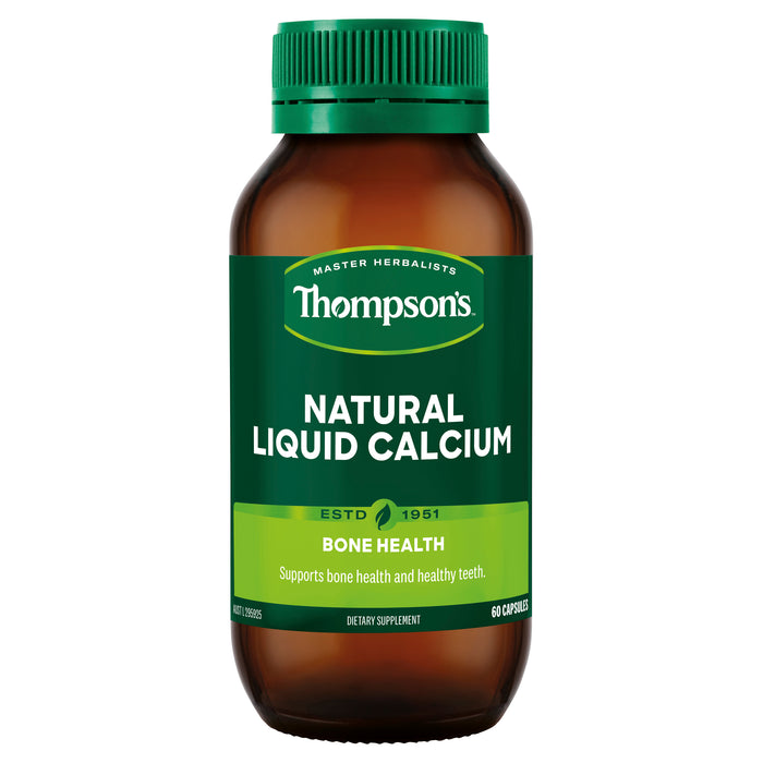 Thompson's Natural Liquid Calcium 60 Capsules.