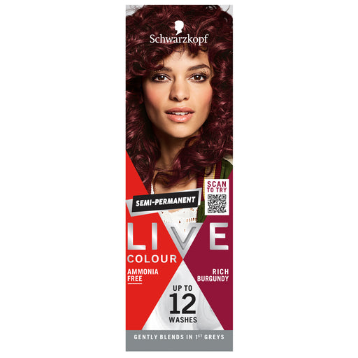 Schwarzkopf Live Colour Rich Burgundy 75mL.
