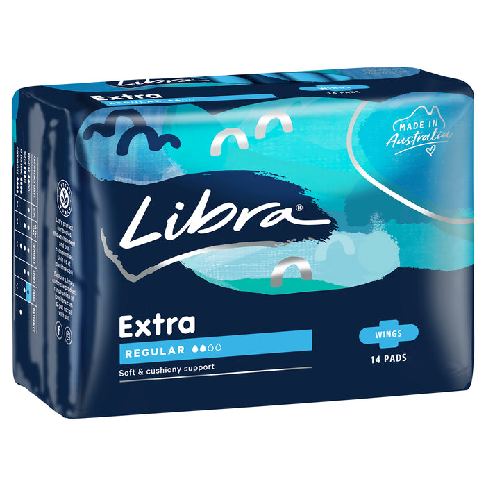 Libra Extra Pads With Wings Regular 14 Pack
