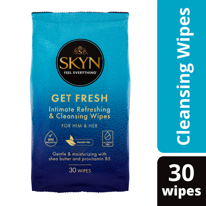 Skyn Get Fresh pH Balanced Intimate Wipes 30 Pack.