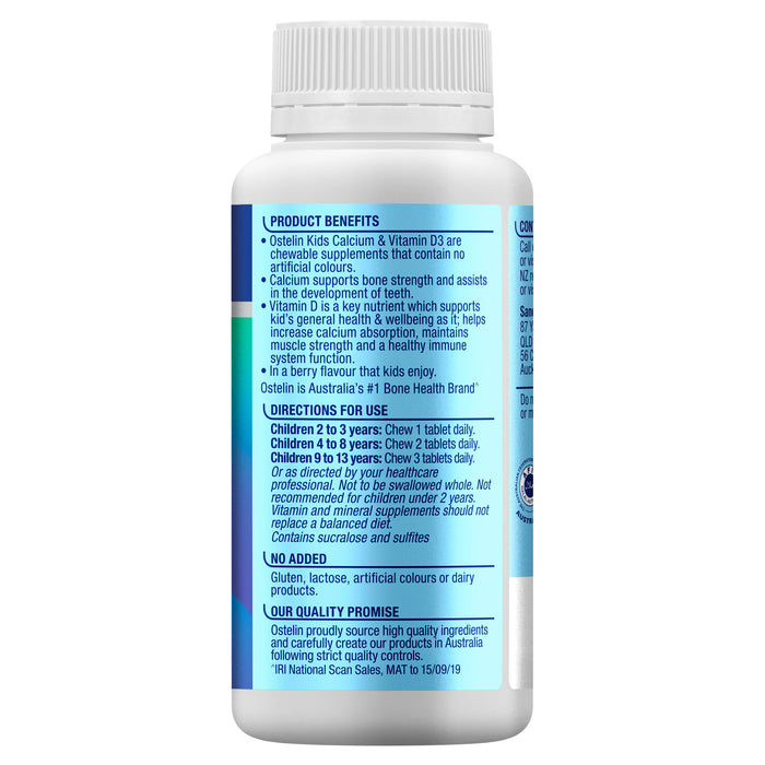Ostelin Vit D & Calcium Kids 90 Chewable Tablets