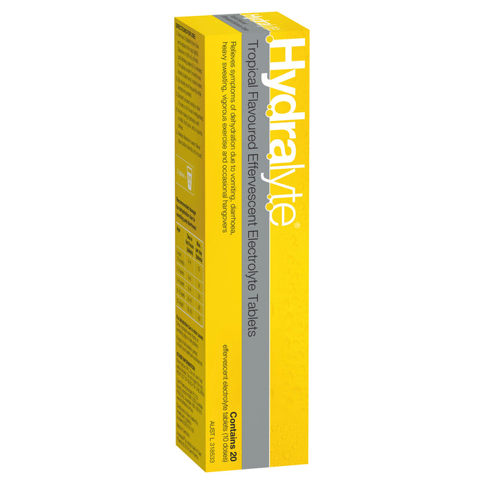 Hydralyte Effervescent Tablets Tropical 20