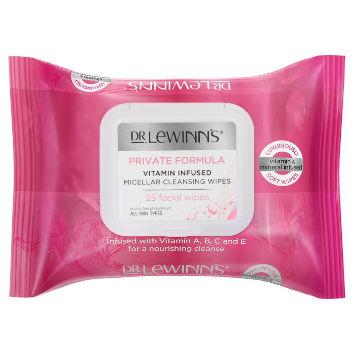 Dr LeWinn's Micellar Cleansing Wipes 25 Wipes.