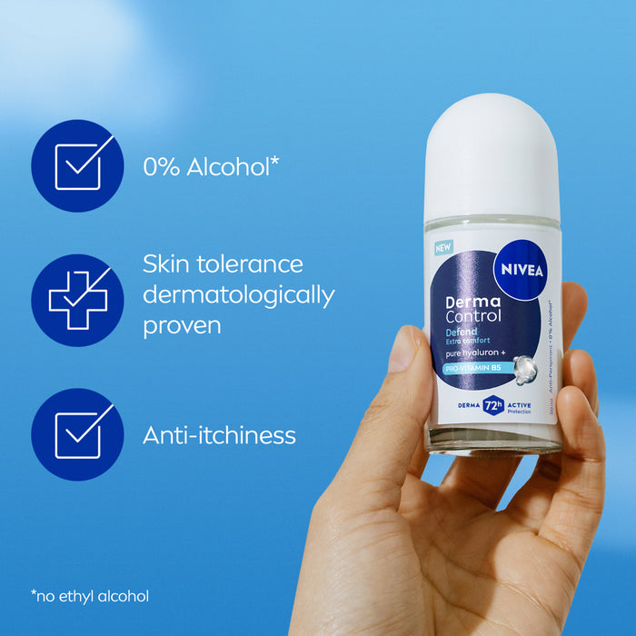 Nivea Antipersiparant Roll On DermaControl 75H Pro Vitamin B5 50ml