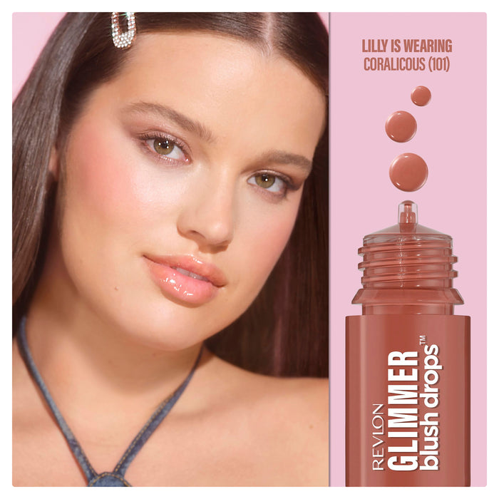 Revlon Glimmer Blush Drops Coralicious