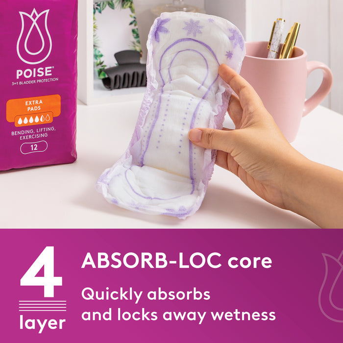 Poise Pads Extra Absorbency 12
